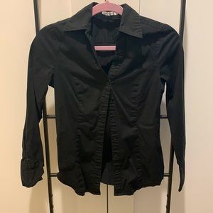 Womens Black Button Down Shirt